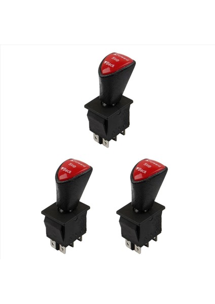 3x Ileri Durak Dpdt 6pin Mandallama Slayt Rocker Anahtarı KCD4-604-6P Araba Anahtarı (Yurt Dışından)