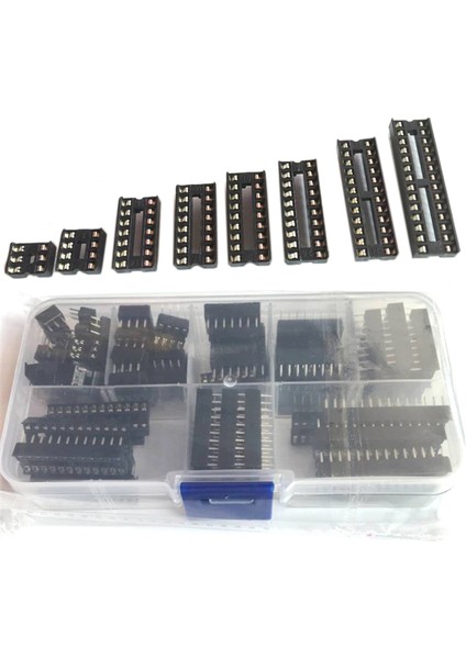 66PCS Dip Ic Soket Adaptörü Lehim Tipi Soket Kiti 6 8 14 16 18 20 24 28 Pcb Dıy Kiti Için (Yurt Dışından) modelleri