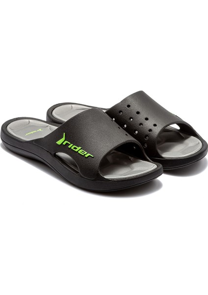 Bay Erkek Terlik Siyah-Yeşil 39/46