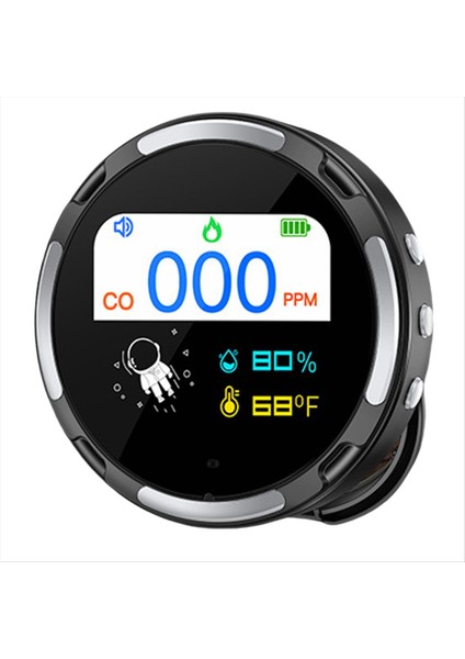 HD10 Karbon Monoksit Alarm Dedektörü Ev Halkı Taşınabilir Karbon Monoksit Dedektörü Arabalar Kampçılar ve Oteller Siyahları Için Uygun (Yurt Dışından)