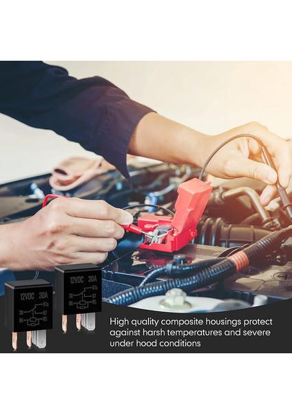 5 Pin 12V 30A Röle Otomotiv Röle Başlangıç Röle Araç Araç Motor Motor Aksesuarları Için Ağır Dermi Rölesi (4 Parça) (Yurt Dışından) modelleri