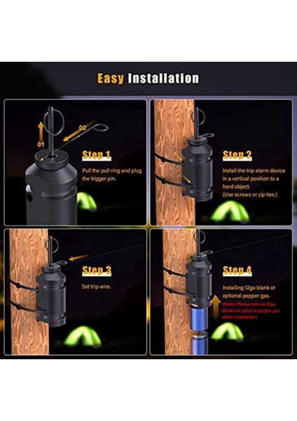 6pcs Çevre Gezisi Alarmı Gezi Alarmı 12 Gauge Kamp Gezisi Tel Alarm Cihazı Ayı Caydırıcı Kamp Güvenlik Gezisi Alarmı (Yurt Dışından) indirimleri