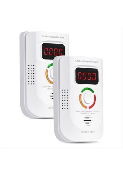 Karbon Monoksit Dedektörü Alarm Fotoelektrik Sensör LCD Plug-In Co Zehirleme Alarm Sesi + Flash Uyarı (2pcs) Abd Fişi (Yurt Dışından) fırsatları