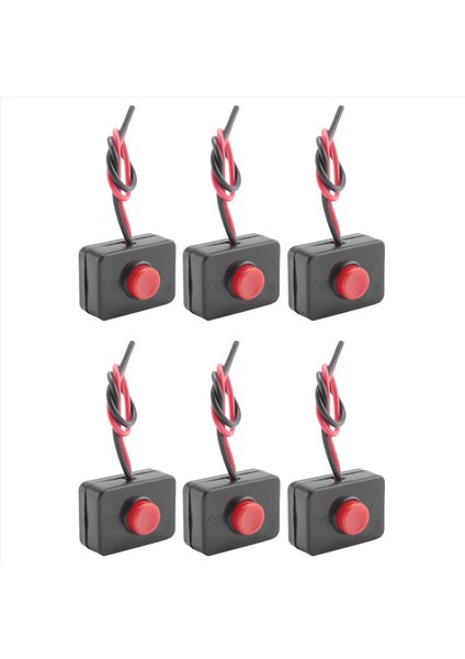 6x Dc 12V2A Yapıştırıcı Baskı Düğmesi Anlık Olarak Eylem Otomobiller Için Kablolu Anahtar (Yurt Dışından)
