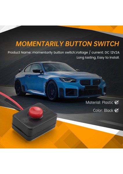 6x Dc 12V2A Yapıştırıcı Baskı Düğmesi Anlık Olarak Eylem Otomobiller Için Kablolu Anahtar (Yurt Dışından) fırsatları