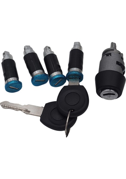 1 Set Kontak Anahtarı 4 Kapı Kilidi Namlu 2 Tuşlar 701837205 T4 Caravelle Mk Iv Iv 1990-2003 Taşıyıcı Çift Ahır Kapıları (Yurt Dışından)