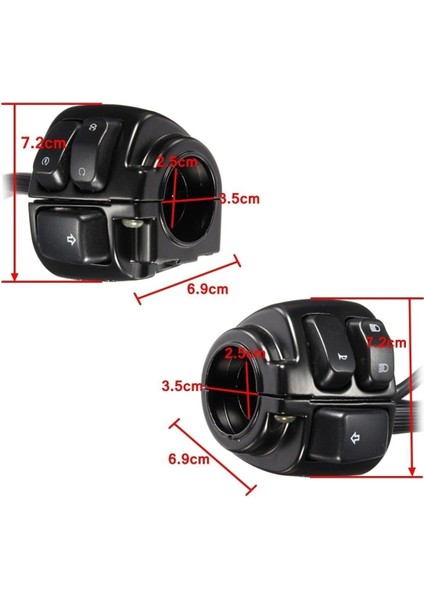 Harley Için 1 Çift Motosiklet Gideri Kontrol Lambaları (25MM) Kablo Demeti ile (Yurt Dışından) fiyatları