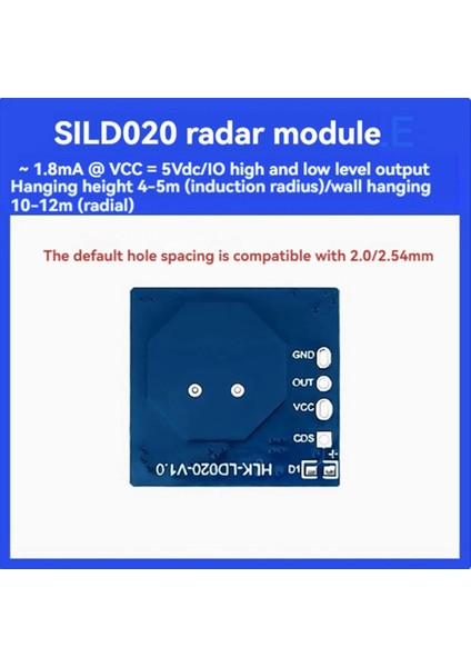LD020 5 8g Insan Varlığı Radar Sensör Modülü Ultra Small Boyutu Yüksek Hassasiyet Radar Sensörü (Yurt Dışından) fiyatları