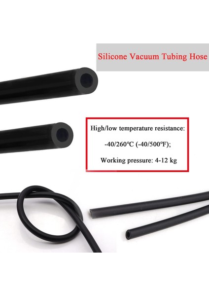 6 6ft Vakum Hortum Otomotiv 3/8 Inç (10MM) 130PSI Vakum Hatları Otomotiv Yüksek Sıcaklık Silikon Vakum Tüpü (Yurt Dışından) modelleri