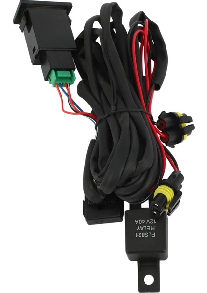 Toyota Için LED Göstergeli LED Göstergelerle Bağlantı Kablo Demeti Soketleri Kablo + Anahtarı Röle Kablosu (Yurt Dışından)