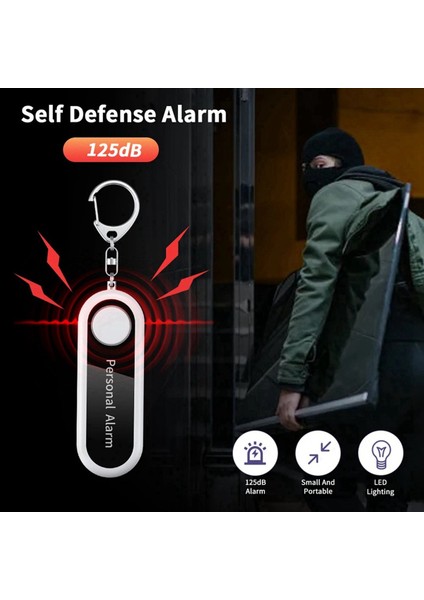 2x Kişisel Alarm Kendinden Savunma Alarmı 125DB Kişisel Savunma Çocuklar Için Siren Güvenlik Taşınabilir Alarm Anahtarlığı (Yurt Dışından) fırsatları