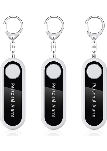 3x Kişisel Alarm Kendinden Savunma Alarmı 125DB Kişisel Savunma Çocuklar Için Siren Güvenlik Taşınabilir Alarm Anahtarlığı (Yurt Dışından)