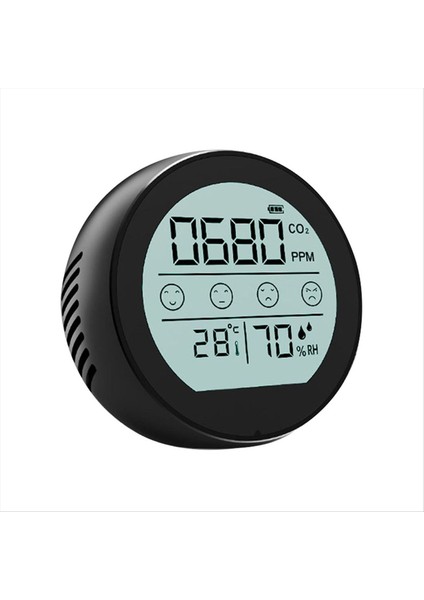 Hava Kalitesi Monitörü Co2 Metre Karbon Dioksit Dedektörü Ev Ofis Arabası Için Sıcaklık Nem Algılama Siyah (Yurt Dışından)