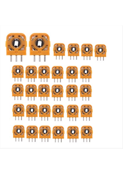 30PCS Joystick Potansiyometreleri Ps5 Kontrolörleri Için Sensör Modül Kiti 2 3kohn 3D Başparmak Çubuğu Eksen Dirençleri Onarım Parçası Turuncu (Yurt Dışından)