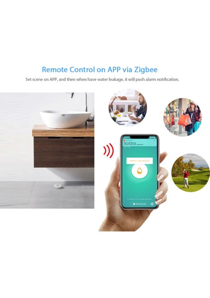 Ewelink Zigbee Su Sensörü Su Dedektörü Ev Uzaktan Alarm Güvenliği Soyma Sensörü Akıllı Ev (Yurt Dışından) fırsatları