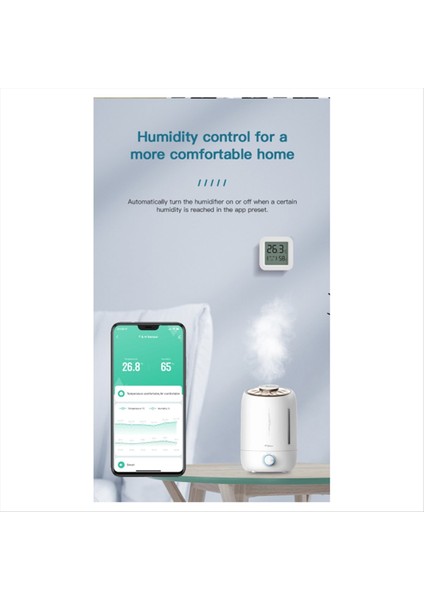 Tuya Zigbee Sıcaklık Nem Sensörü Mini LCD Dijital Ekran Uygulaması Uzaktan Kumanda Termometre Higometre (Yurt Dışından)