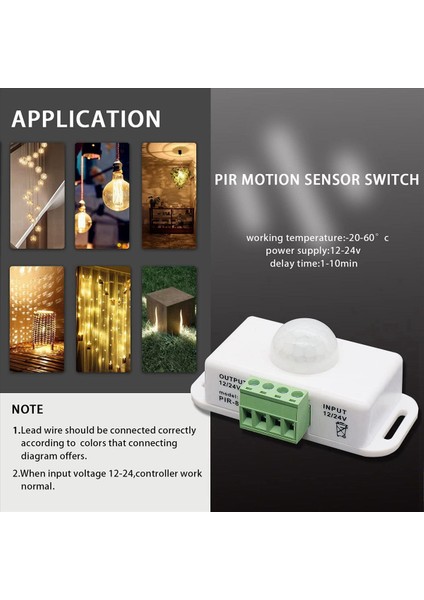 4x Dc 12V 24V Pır Hareket Sensörü Fonksiyon Denetleyicisi LED Anahtar Gövde Kızılötesi Anahtar Zamanlayıcı LED Şeritler Için Beyaz (Yurt Dışından) indirimleri