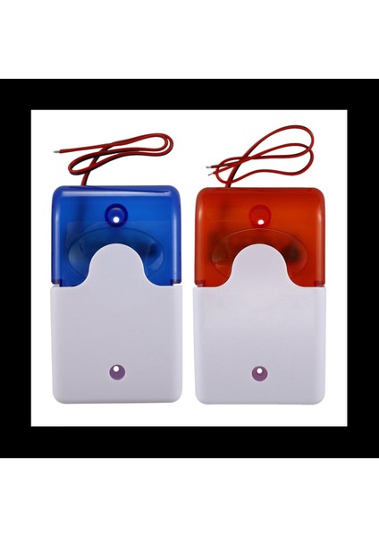 2x Mini Kablolu Strobe Uyarı Siren Dayanıklı Dc 12V Ses Alarmı Yanıp Sönen Hafif Ses Siren Boynuzu Ev Güvenlik Alarm Sistemi (Yurt Dışından)