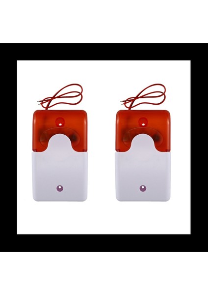 2x Mini Kablolu Strobe Uyarı Siren Dayanıklı Dc 12V Ses Alarmı Yanıp Sönen Hafif Ses Siren Boynuzu Ev Güvenlik Alarm Sistemi (Yurt Dışından) fiyatları