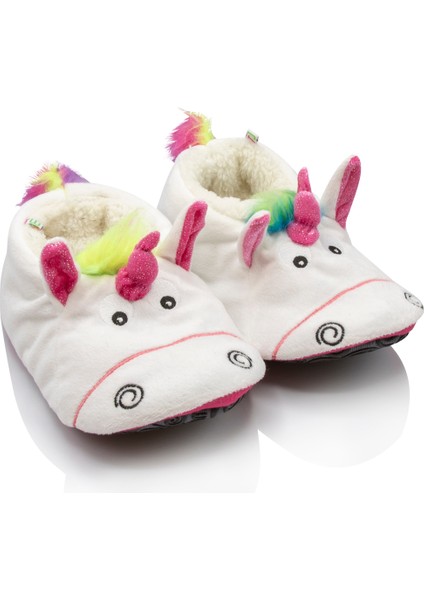 Flik Çocuk Hayvanlı Panduf Beyaz 33/38