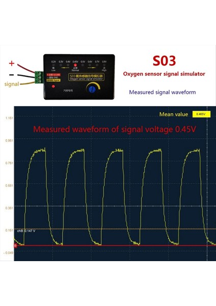 Yeni S03 Oksijen Sensörü Mini Tipi Otomobil Oksijen Sensörü Sinyal Simülatörü Dört Telli Oksijen Sensör Sinyalini Simüle Et (Yurt Dışından) indirimleri