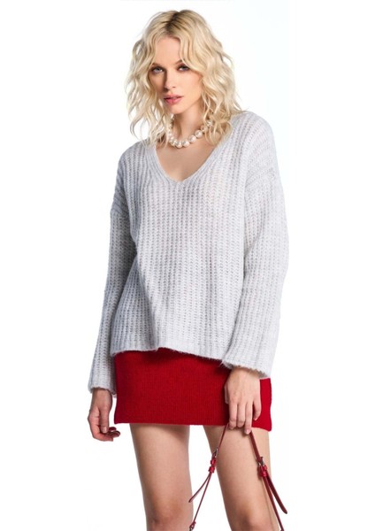 Kırmızı Basic Triko Etek