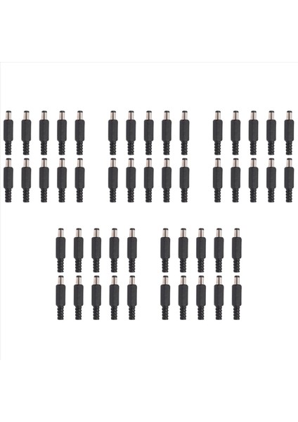 50PCS 5 5x2 1mm Erkek Lehim Dc Namlu Uç Fiş Dc Dc Güç Kaynağı Için Düz Konnektörler LED Işıklar Siyah Anahtar (Yurt Dışından)