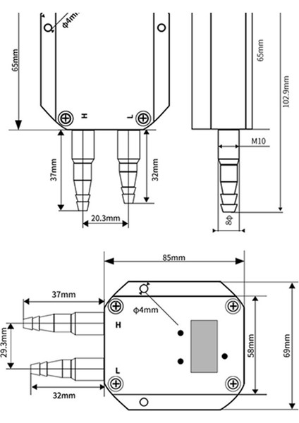 4-20MA Basınç Farkı Verici Mini Basınç Diferansiyel Sensörü Için Yüksek Duyarlılık Temiz Oda (Yurt Dışından) fiyatları