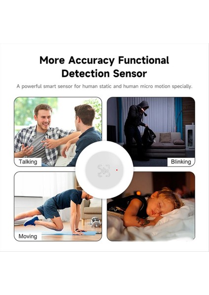 Tuya Wifi Insan Varlık Sensörü Hareket Sensörü 24G Radar Algılama Akıllı Ev Uzaktan Kumanda Güvenliği Koruma (Yurt Dışından)