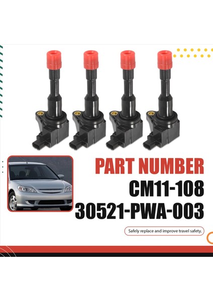Ateşleme Bobini 30521-PWA-003 Honda City Civic 7 8 Vıı Vııı Caz Fit 2 3 Iıı 1 2 1 3 1 4 UF374 CM11-108 (Yurt Dışından) indirimleri