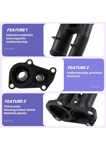 Termostat Muhafaza Soğutucu Flanşı Ford C-Max Odak Füzyon Füzyon Mondeo Fiesta 2001-2012 1707050 2S6G-9K478-BC (Yurt Dışından) fırsatları