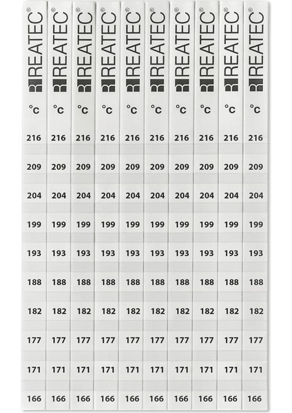 Sıcaklık Ölçüm Etiketi – Termal Renk Değişimli – 37,8C°-77C° – Endüstriyel Isı Göstergesi – 10’lu / 100’LÜ Seçenekli