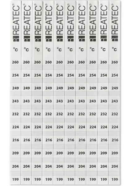 Sıcaklık Ölçüm Etiketi – Termal Renk Değişimli – 37,8C°-77C° – Endüstriyel Isı Göstergesi – 10’lu / 100’LÜ Seçenekli