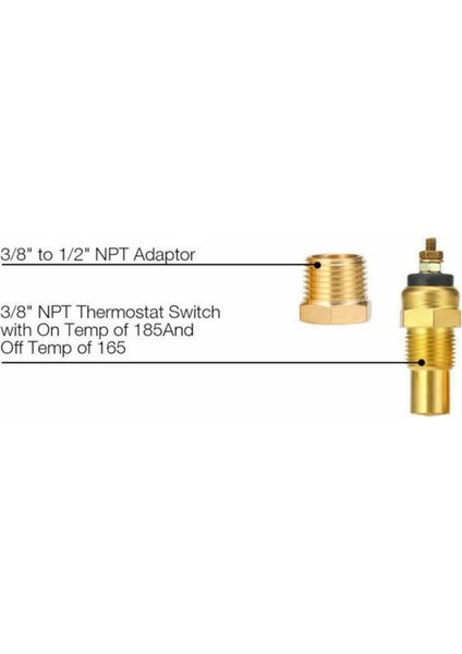 175 ° F - 185 ° F Npt 3/8 Otomobil Motoru Soğutma Elektrik Fan Termostat Sıcaklık Anahtarı Araç Aksesuarları (Yurt Dışından) fiyatları