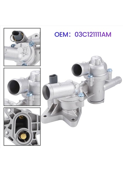 03C121111AM Otomobil Motor Soğutucu Termostat Denetleyicisi Vw Polo Bora Sagar Için Geliştirilmiş Alüminyum Alaşım Malzemesi (Yurt Dışından)