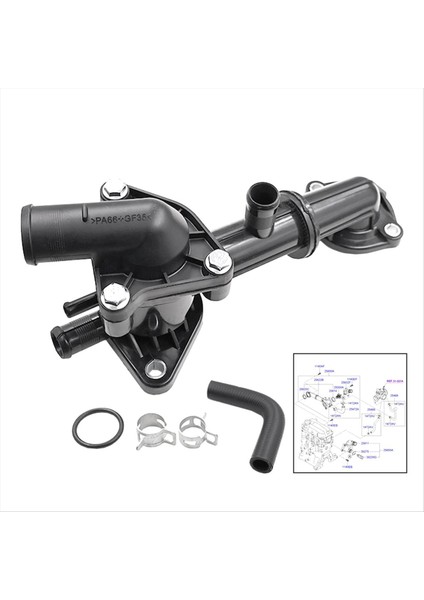 25600-05010 Motor Soğutucu Termostat Konut Boru Kiti Hyundai Eon 2012 2013 2014 2015-2019 25622-05000 25600-05000 (Yurt Dışından) indirimleri