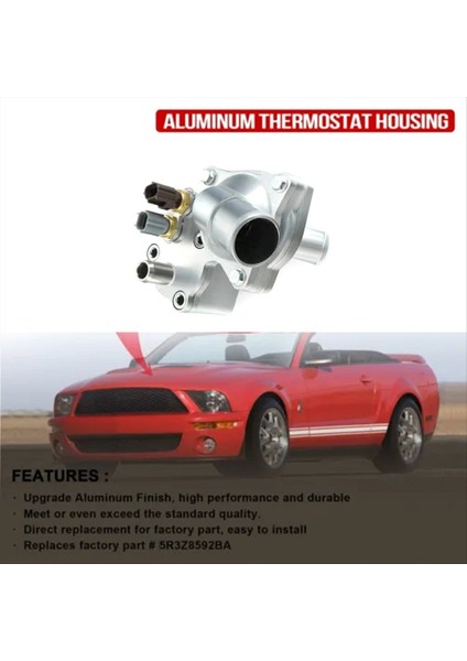 Ford Mustang 4 0l Na 2005-2010 Için Çift Sensörlü 5R3E-8A586-CB Alüminyum Termostat Muhafazası (Yurt Dışından) fiyatları