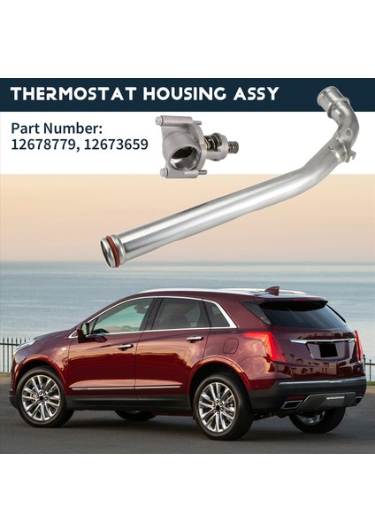 Termostat Konut Montajı 12678779 Cadillac Için 12673659 Xt5 Xt6 Gmc Acadia 3 6l 2017-2023 (Yurt Dışından) fırsatları