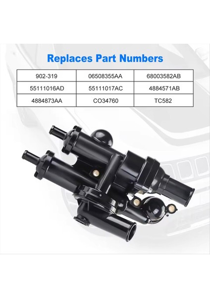 Chrysler Için Araba Termostat Konut Montaj Kiti 200 Sebring Dodge Avenger Yolculuğu Calibre Jeep Patriot 68003582AB (Yurt Dışından) indirimleri