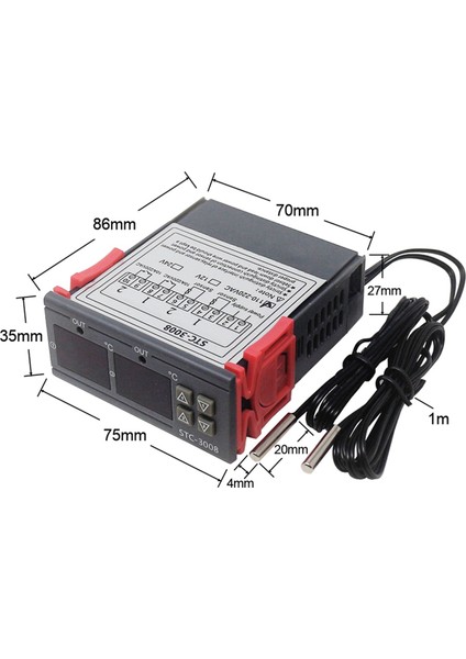 2x STC-3008 Çift Dijital Inkübatör Termostat Ekran Sıcaklık Denetleyicisi 12V (Yurt Dışından) fiyatları