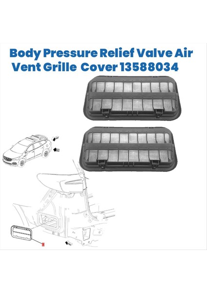 2pcs Araç Vücut Basınç Tahliye Vanası Hava Hava Havalandırma Grille Kapak 13588034 Chevrolet Gmc Buick Cadillac Ct4 Ct5 Xt4 Xt5 Lhd (Yurt Dışından) modelleri