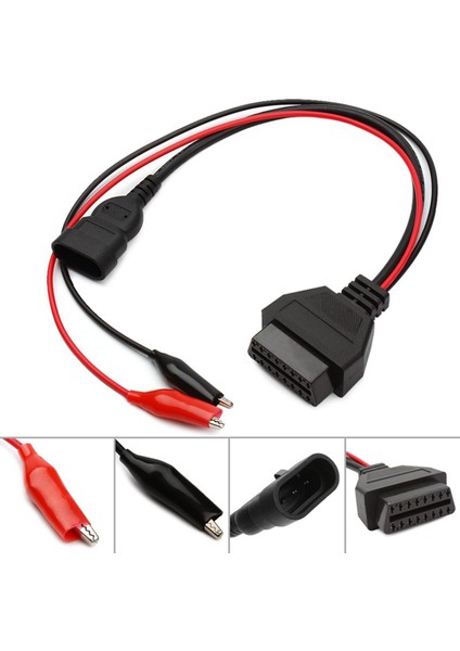Fiat Için 2x 3 Pin Alfa Lancia&#39 Ya 16 Pin Obdıı Obd2 Obd-Iı Konektör Adaptörü Otomatik Araç Kablosu Fiat Teşhis Kablosu Için Obd (Yurt Dışından) fırsatları