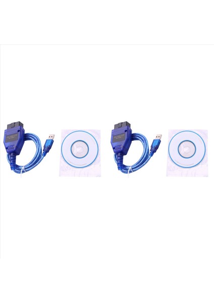 2x Vag Obdii USB Kkl Com 409 1 Arayüz Vag 409 1 Vag Com 409 1 Kkl USB Teşhis Kablosu Vag-Com Obdıı Obd2 Tarama Aracı (Yurt Dışından)