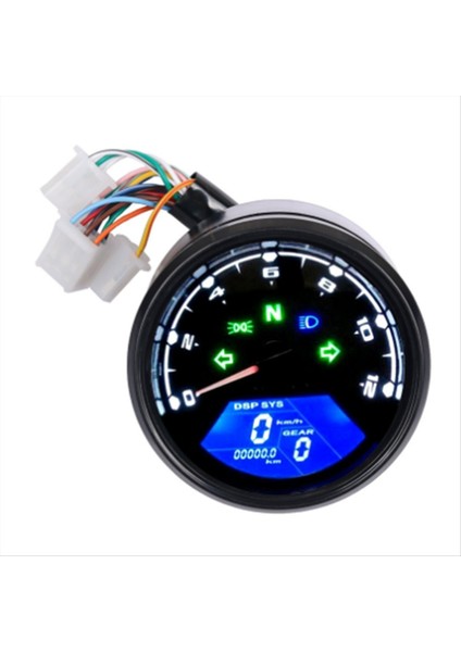 Motosiklet Universal LCD Dijital Takometre Speedometre Kafe Racer 2 - 4 Silindirler Için Su Geçirmez Gösterge (Yurt Dışından)