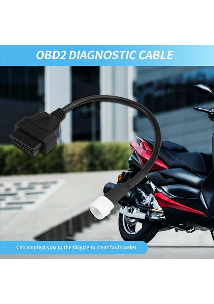 1 Pcs Siyah 3 Pin Obd2 Kablo Hata Kodu Tarayıcı Teşhis Kablosu Plastik Yamaha X-Max N-Max MT-125 (Yurt Dışından) fırsatları