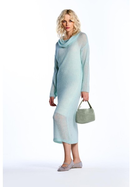 Mint Transparan Elbise