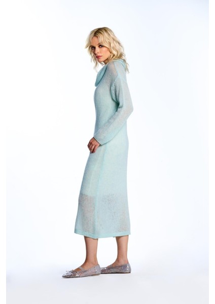 Mint Transparan Elbise