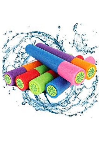 Büyük Boy Süngerli Pompalı Su Tabancası Uzun Menzilli Eğlenceli Oyun 1 Adet Renkli indirimleri