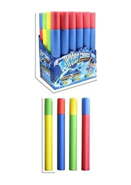 Büyük Boy Süngerli Pompalı Su Tabancası Uzun Menzilli Eğlenceli Oyun 1 Adet Renkli