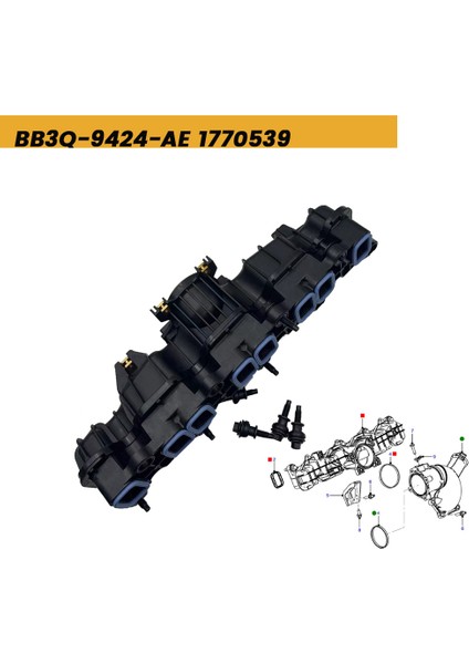 Araba Emme Manifold Montajı BB3Q-9424-AE 1770539 Ford Ranger 2012-2018 2 2l Duratorq-Tdcı BB3Q9424A (Yurt Dışından) fiyatları